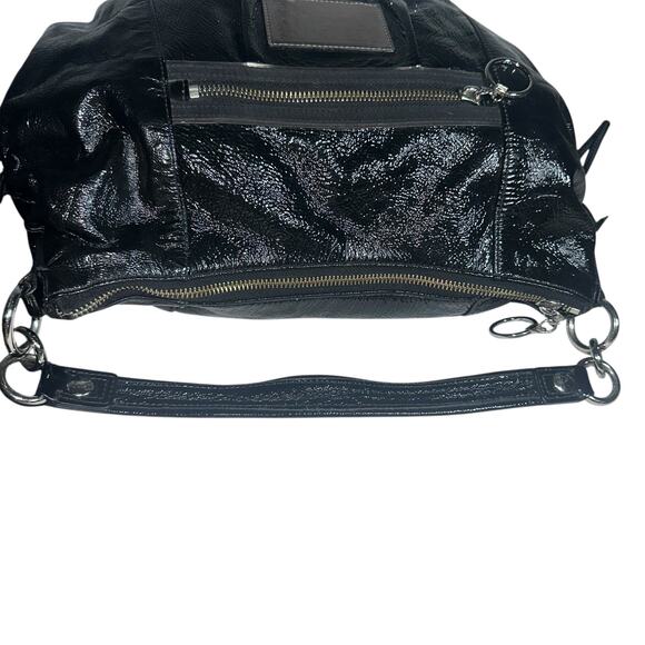 Coach C1089-15790 Black Patent Leather Hobo Shoulder Bag Zip Pocket - Picture 13 of 13